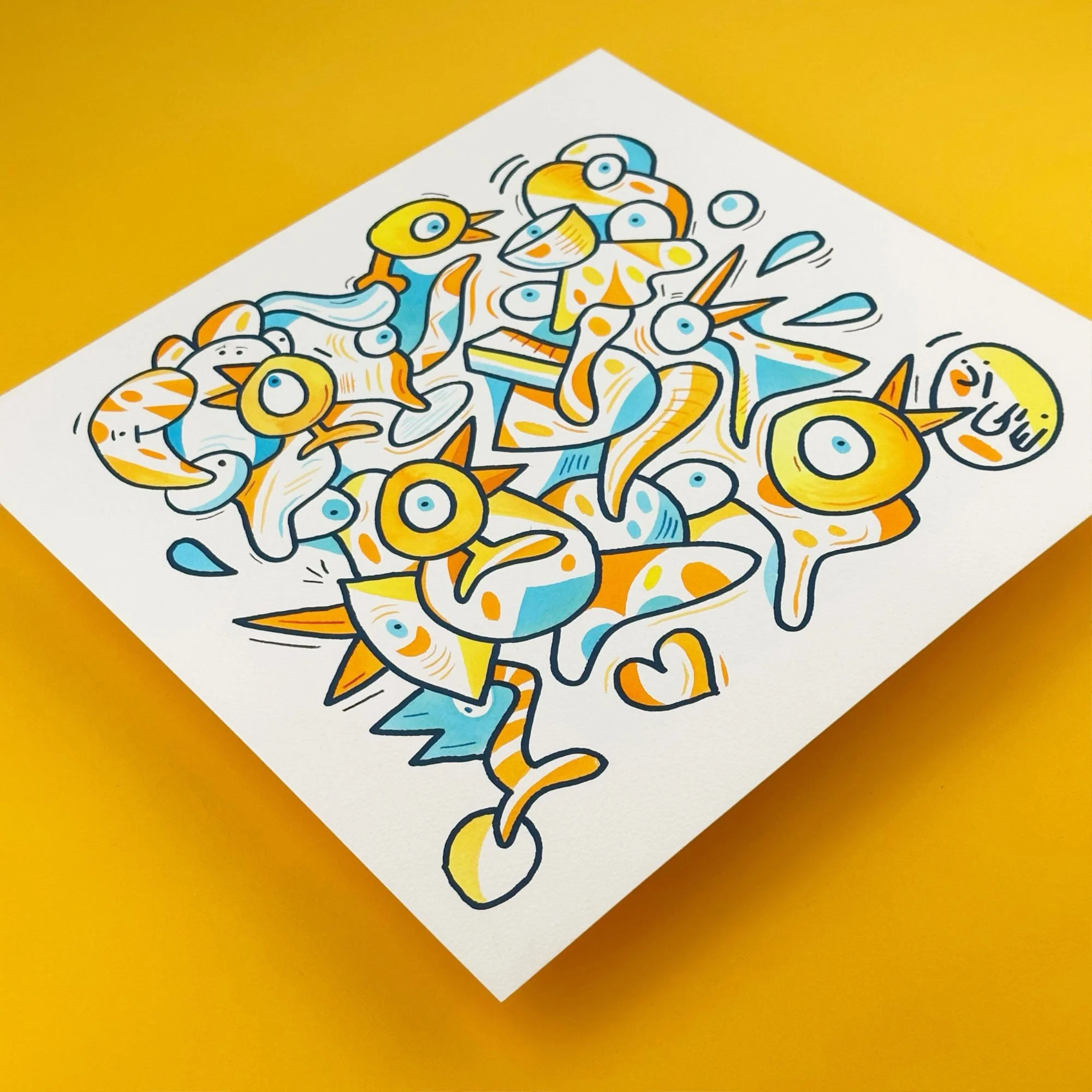 oeuvre de l'artiste jige de Lille peinte à la main dans son atelier