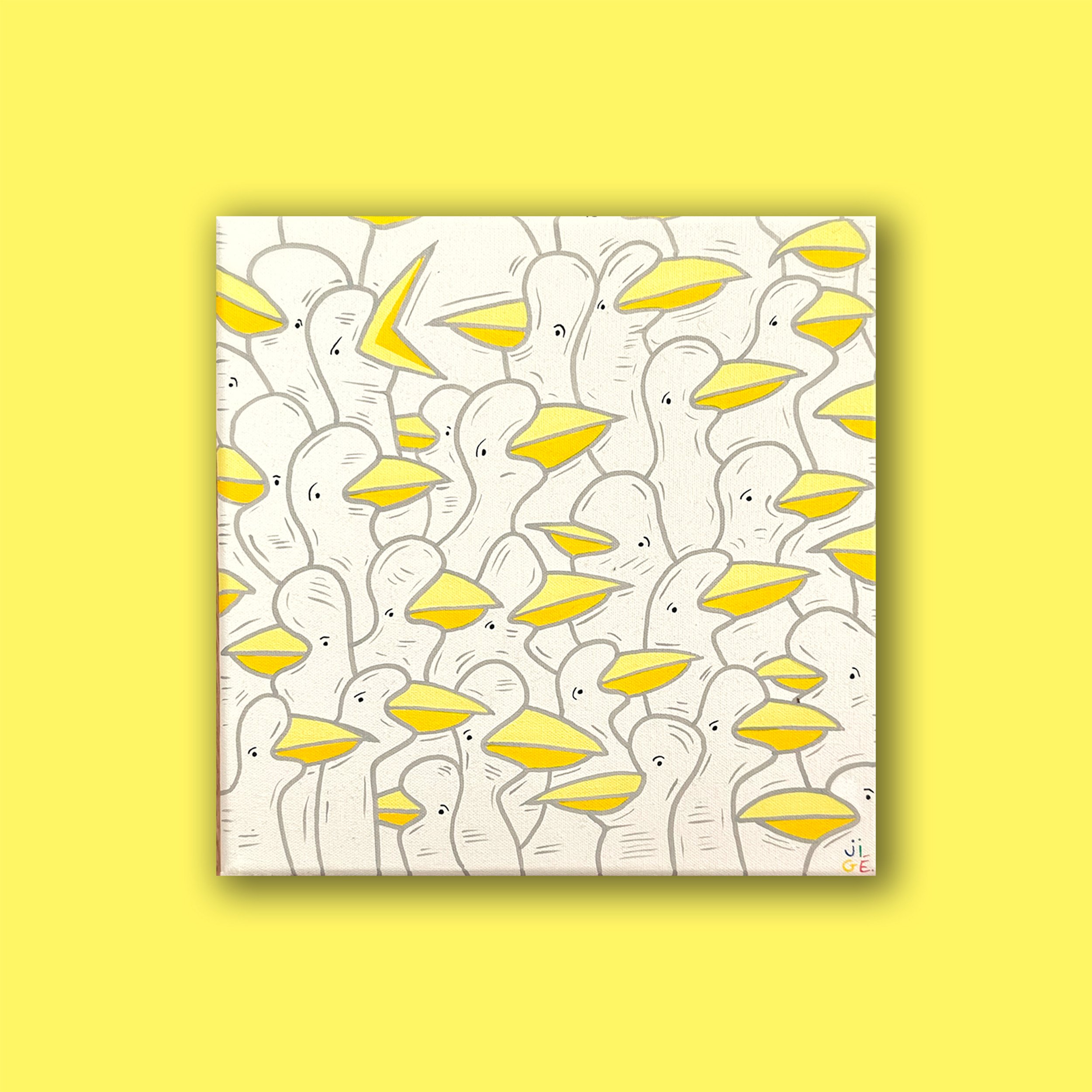 Les Goélands - Pièce unique 30x30cm