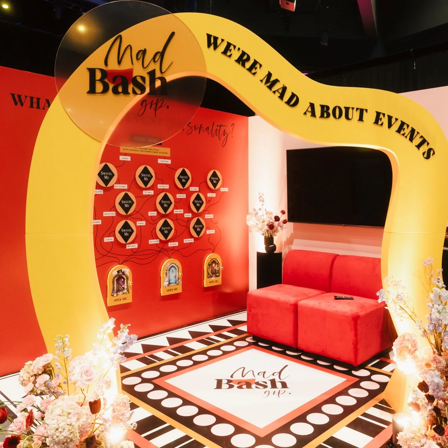 &hearts;️We&rsquo;re Mad About Events&hearts;️ Taking inspiration from the Mad Hatter and our moniker, our CSE Live booth was a contemporary interpretation of an Alice in Wonderland aesthetic. We designed a graphic floor decal that anchored the space