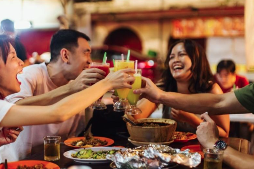 A group of friends experiencing joy and harmony in relationship with one another