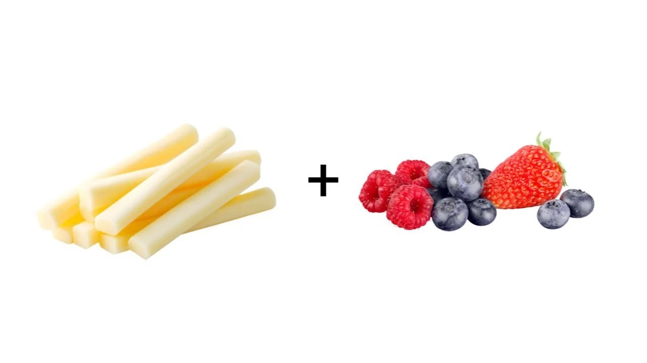 cheese sticks and fruit