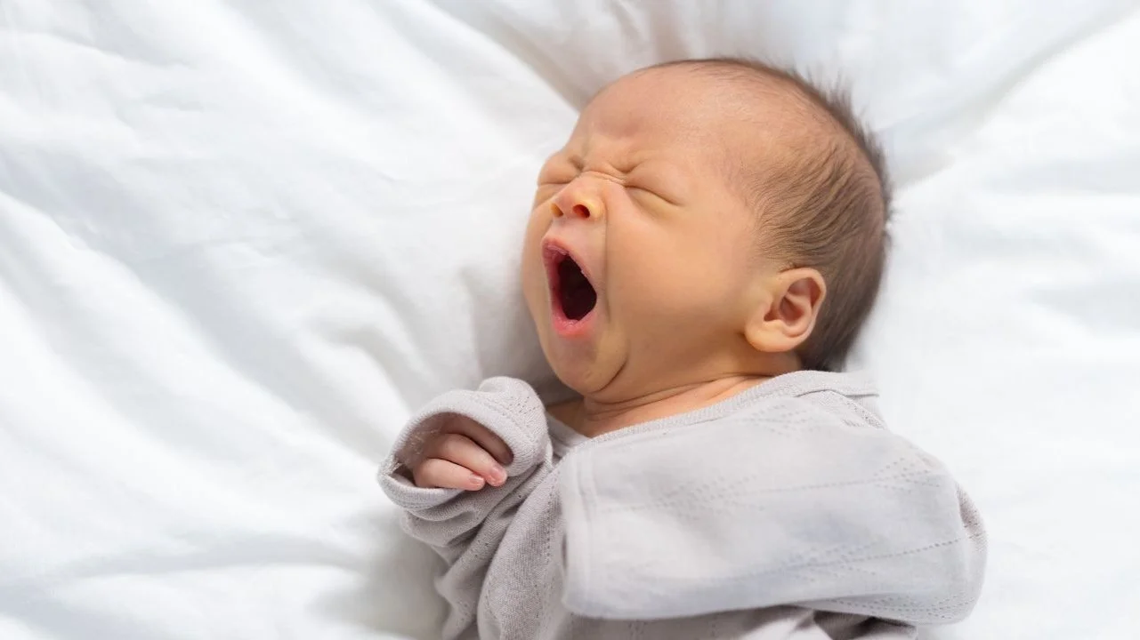 yawning baby