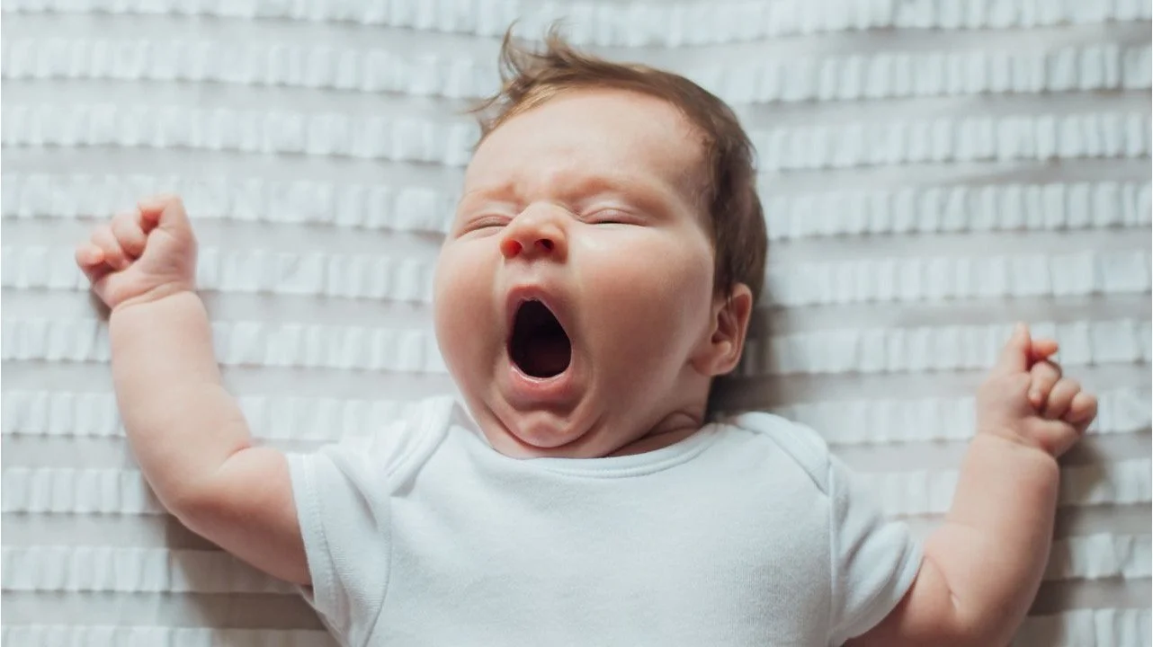baby yawning
