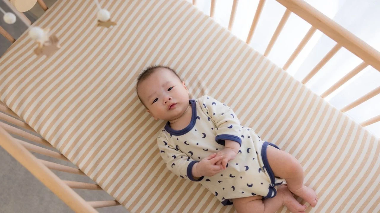 baby awake in crib