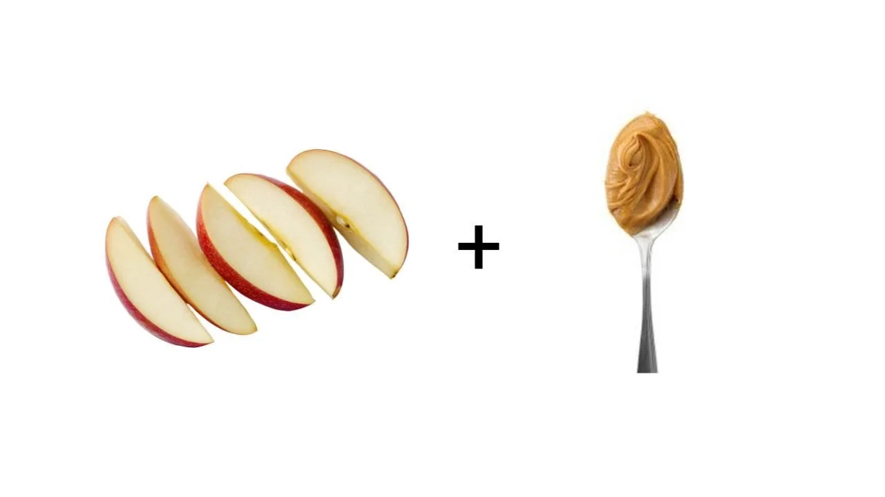 apple slices and peanut butter