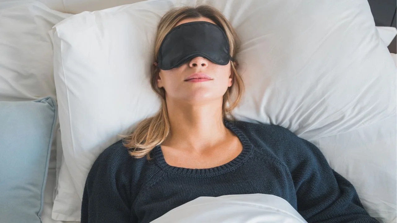 woman sleeping in bed