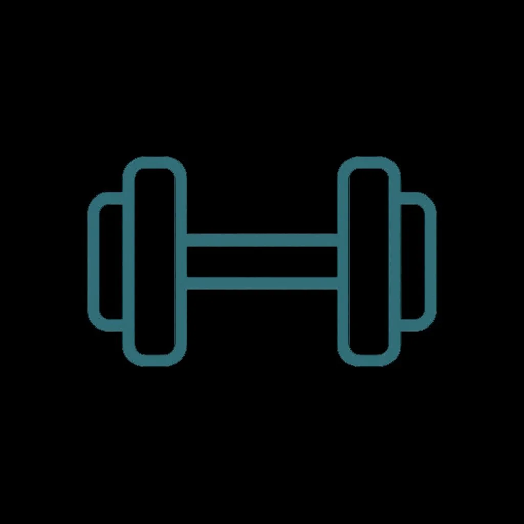 Simple blue car icon outlined from the front on a black background.