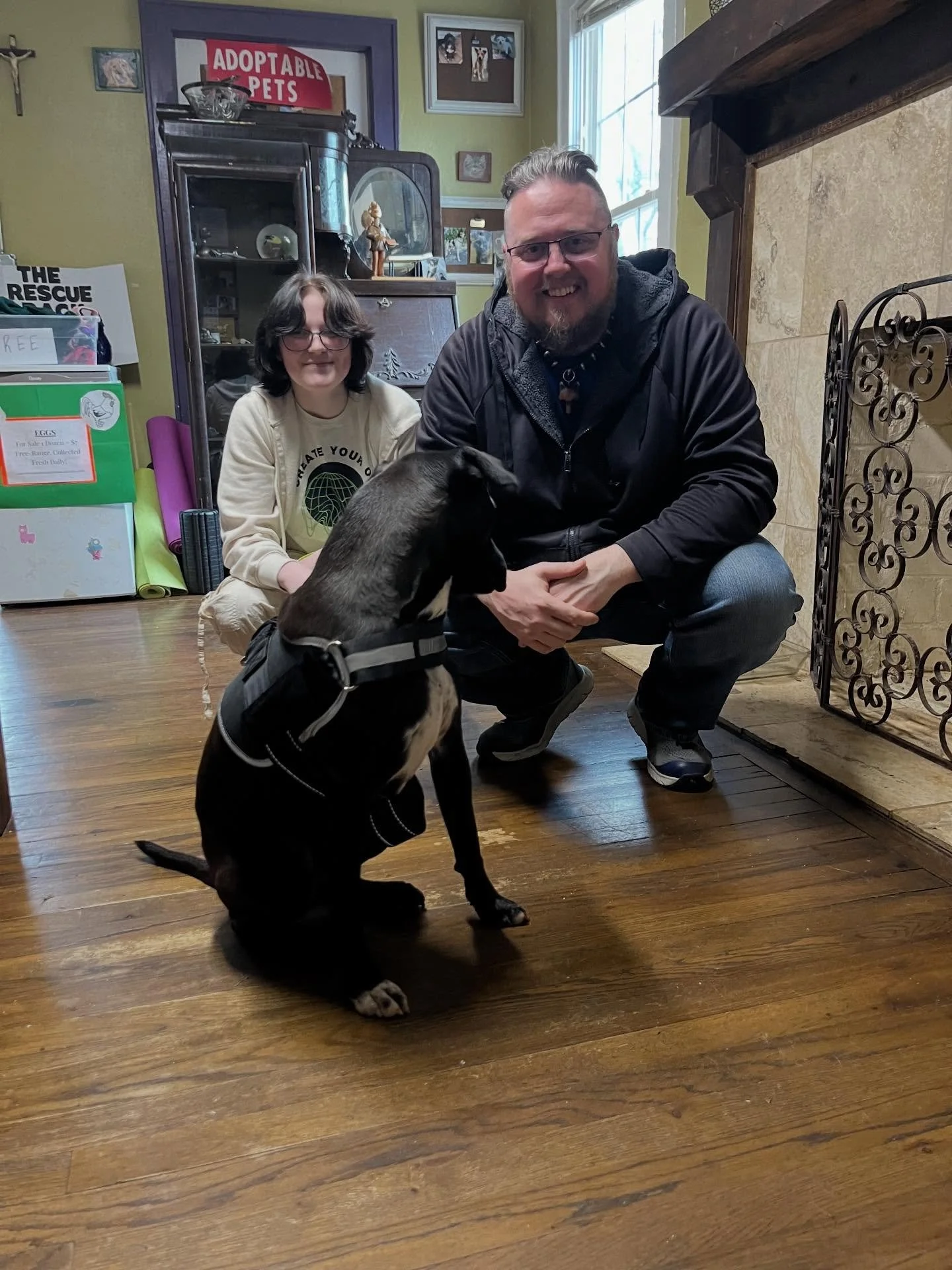 Carter finally found his forever home, he found his people. Carter has been with us since he was 4 weeks old and now almost 2. He has had all the patience in the world for this moment and finally got it!! He is going to love this new life of his and 