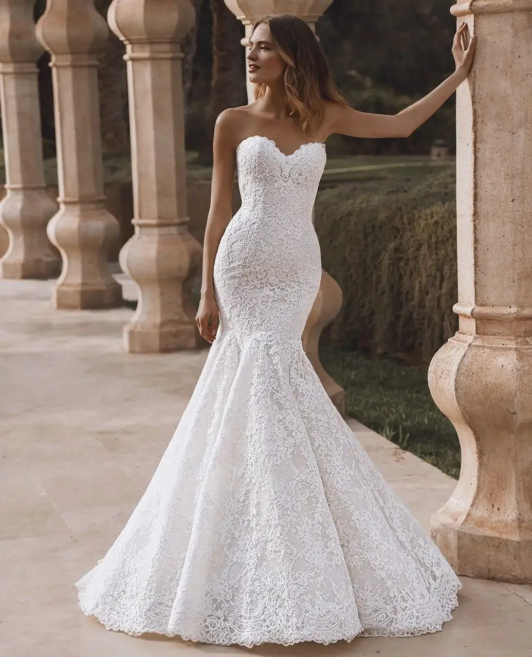 Enzoani Beaded fit and Flare Wedding Dress Detroit Ballroom Wedding Ashley and Alexandrias Bridal Atelier Detroit Michigan