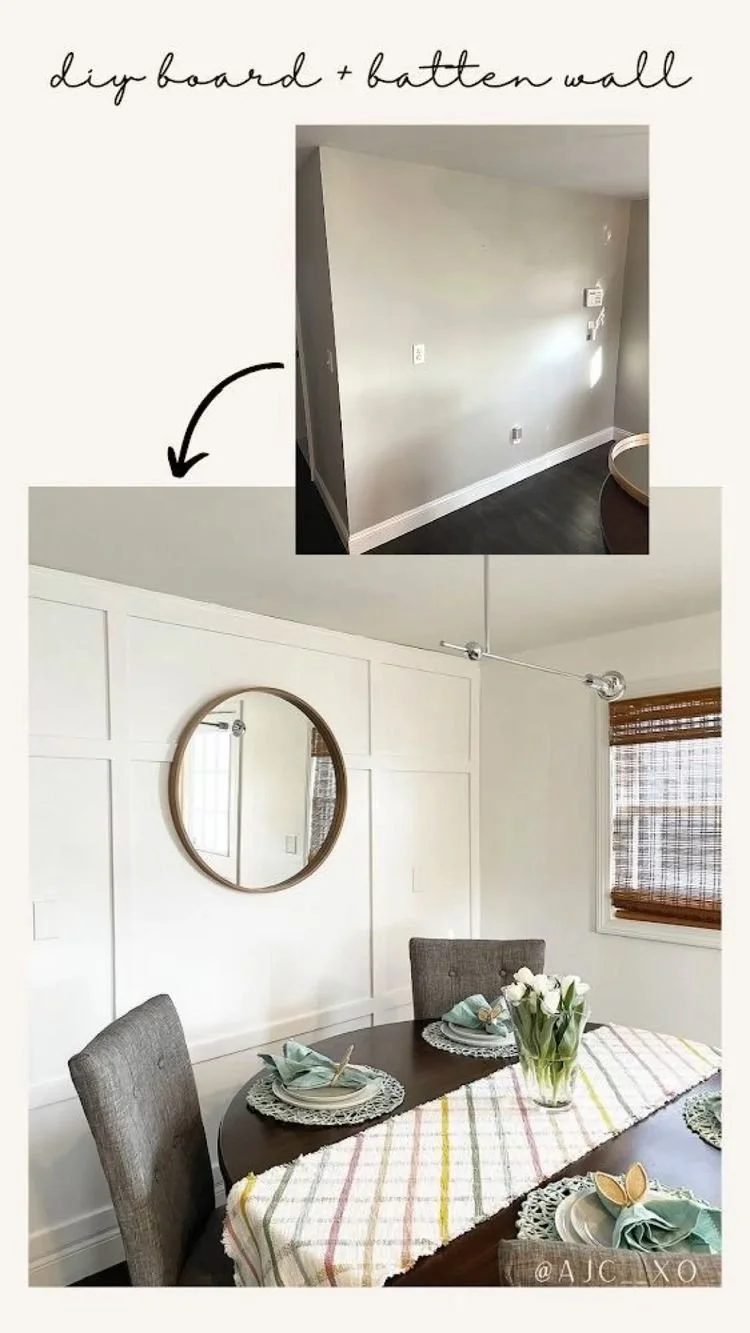 DIY Board + Batten Accent Wall