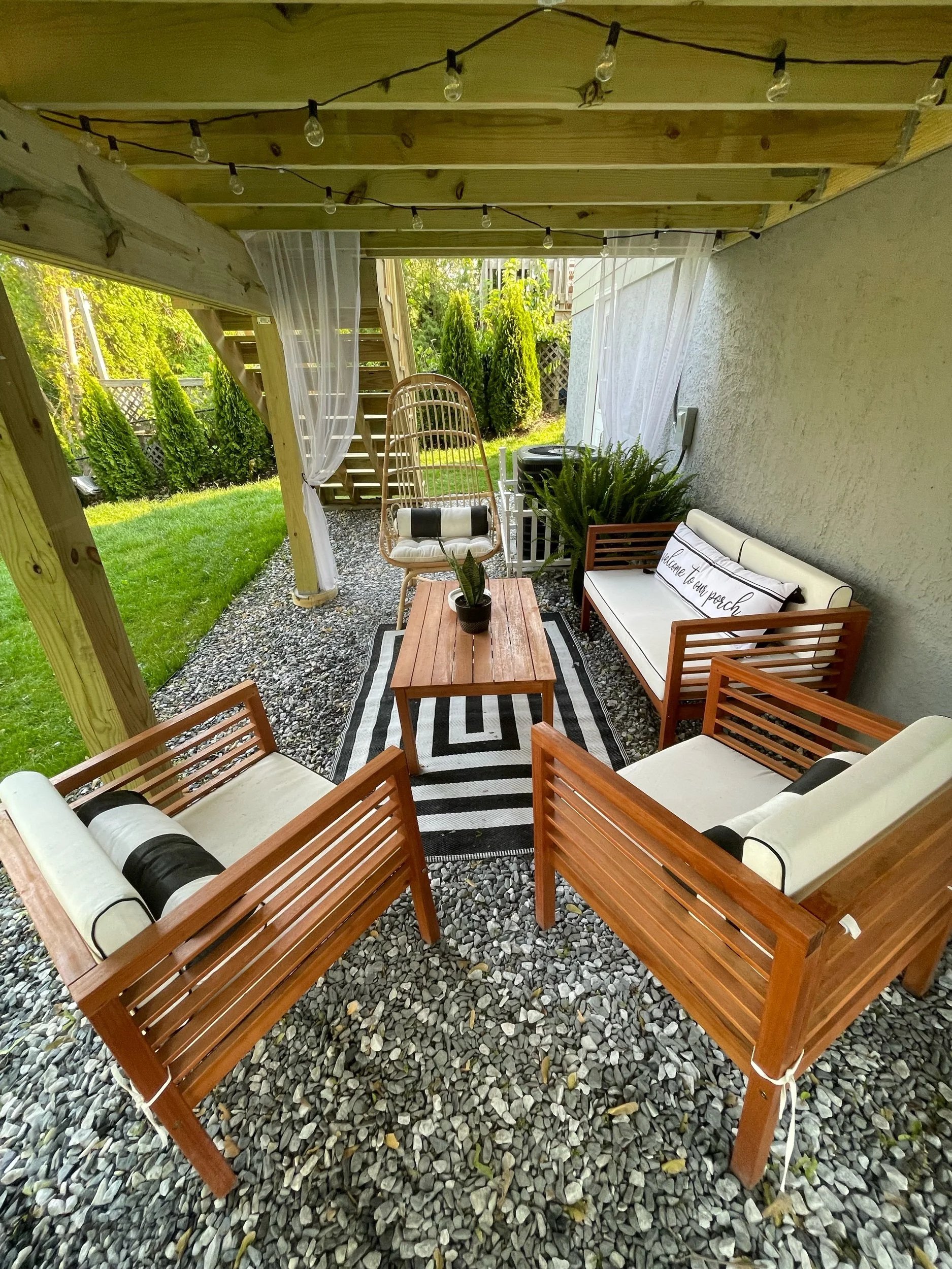 New Deck Addition + Outdoor Seating Styling