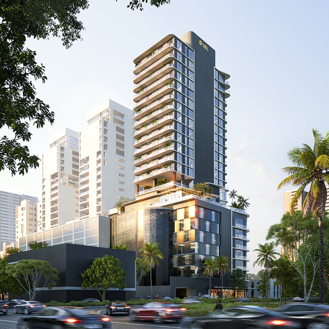 Smart Brickell Luxe Tower - high rise mix-use development designed by Ginard Studio, Miami based modern luxury architectural firm