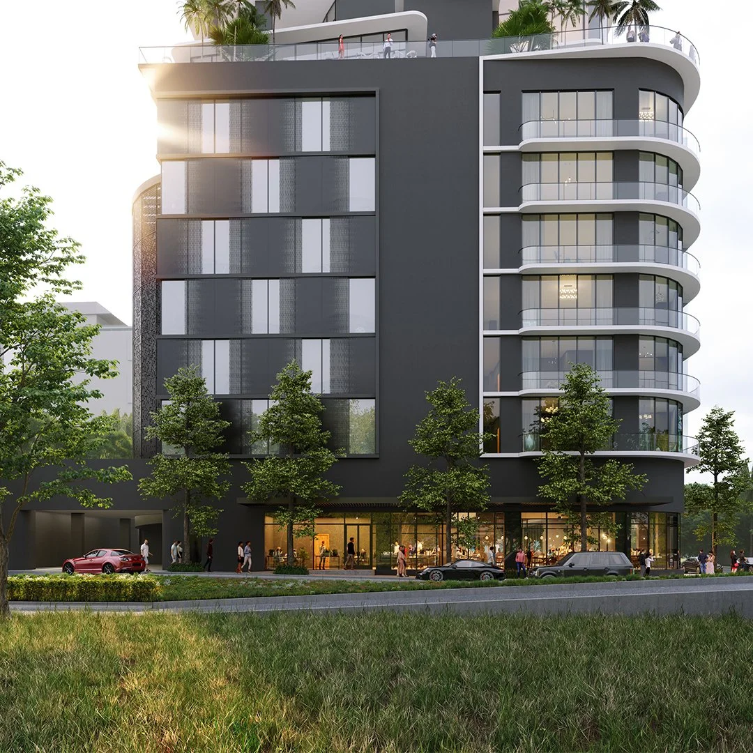 New hospitality project in Brickell designed by Ginard Studio, that includes certain features to encourage the pedestrian activity and the use of public transit and bicycles.