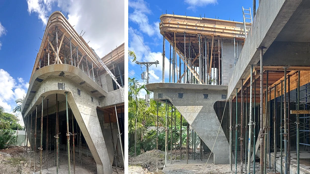 A Day on Site — Pouring the Concrete Roof at Wave House, Coconut Grove, Miami Florida