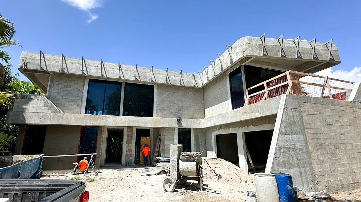 Wave House August Construction Update: Windows, Sliding Doors, and Interior Framing in Coconut Grove