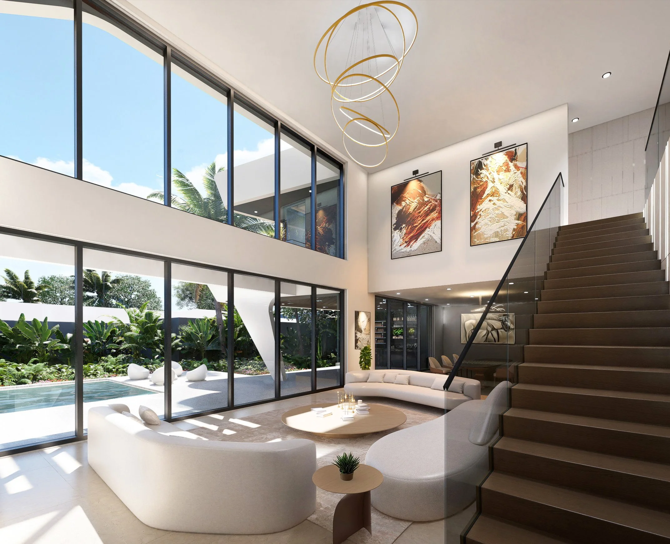 Wave House - Interior Design by Ginard Studio, architects in Coconut Grove, Miami Florida.