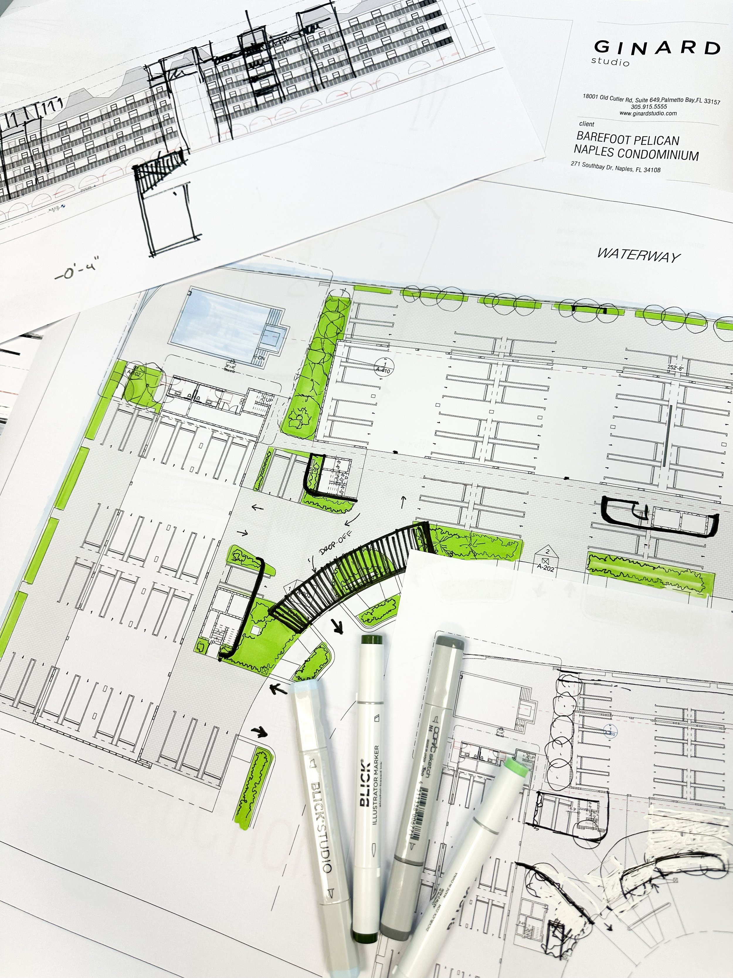 Master Plan for Barefoot Pelican Naples designed by the architecture firm Ginard Studio.