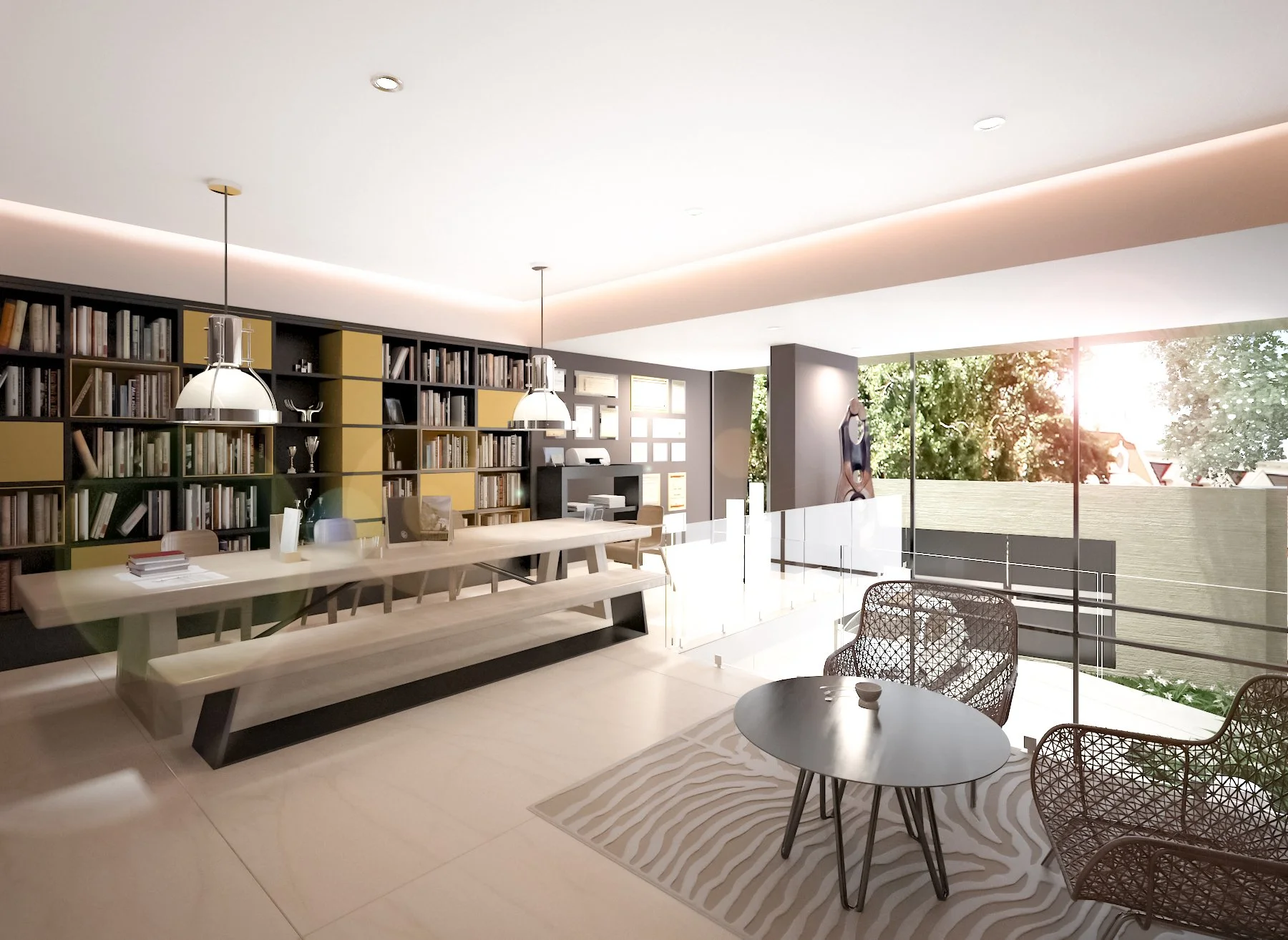 Complete architectural renovation by Ginard Studio, an architecture firm based in Miami, Florida. This renovation include also the interior design of all spaces of this beautiful mansion in Mexico City.