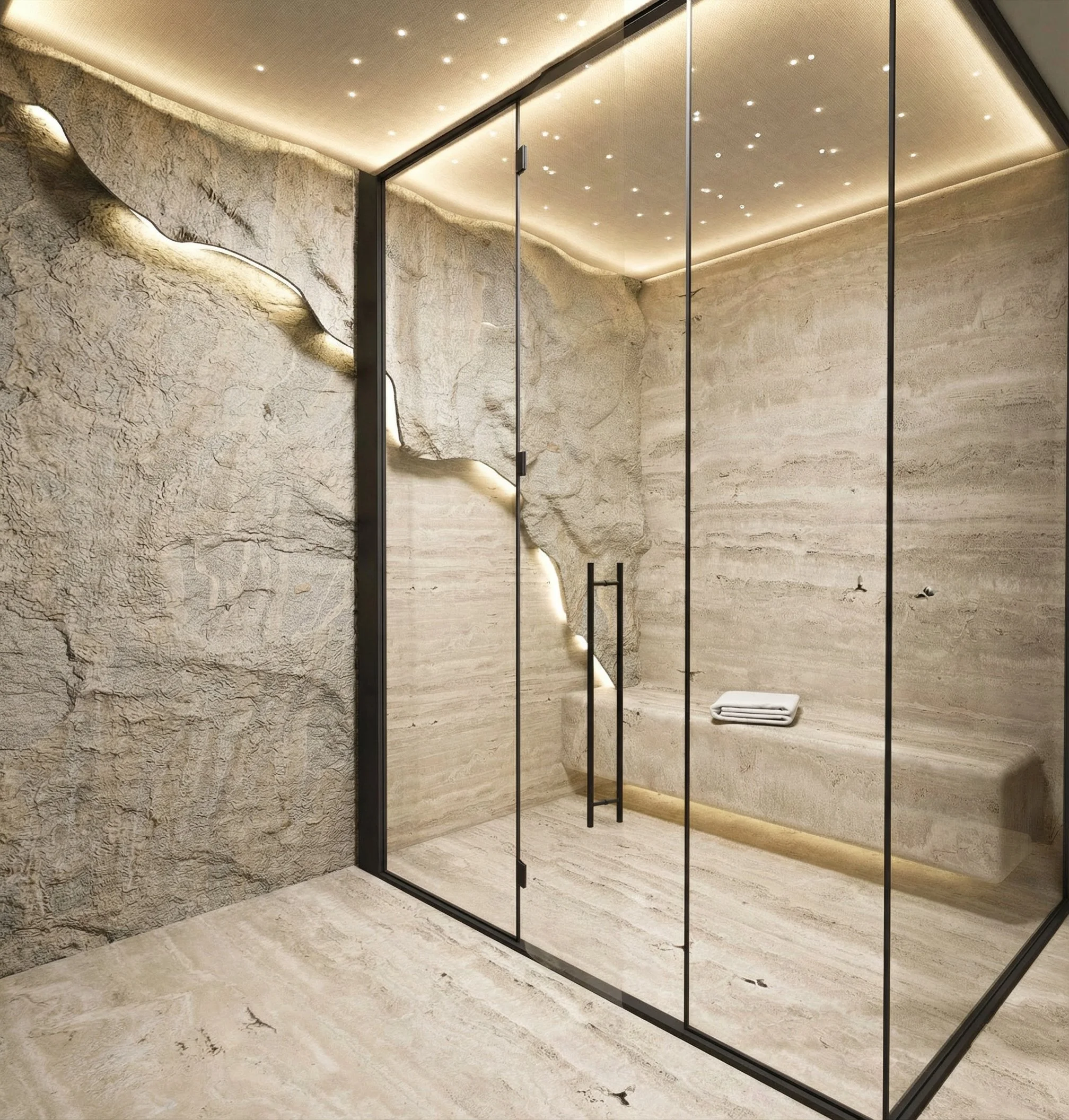 The interior architecture reinforces the project’s core principles: clarity of space, continuity of materials, and a quiet sophistication that allows the home to be lived in—not just observed.