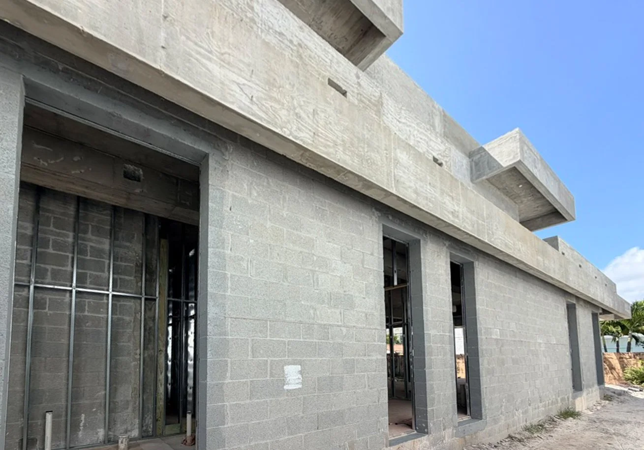 Villa Serena - August Construction Progress - Facade