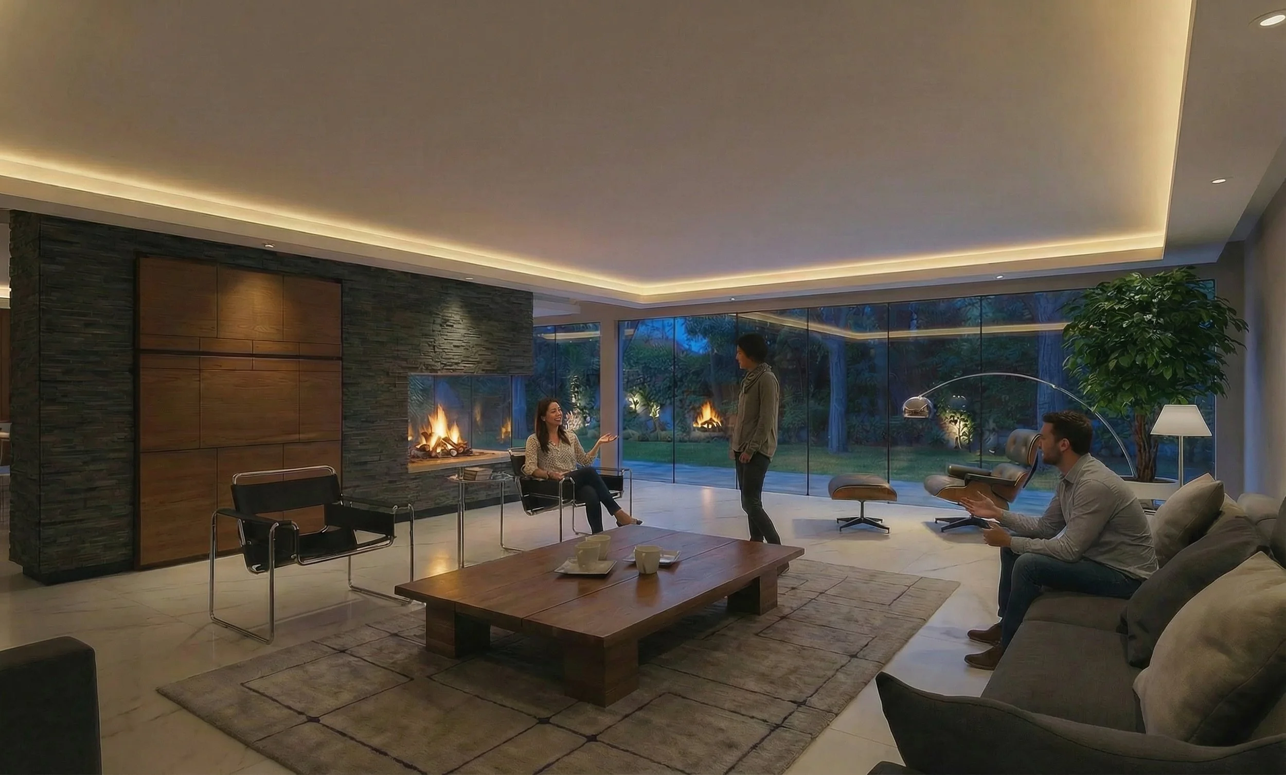 Interior spaces are calm, layered, and intentional. Custom-built elements, refined detailing, and a restrained palette reinforce continuity between architecture and interior design.