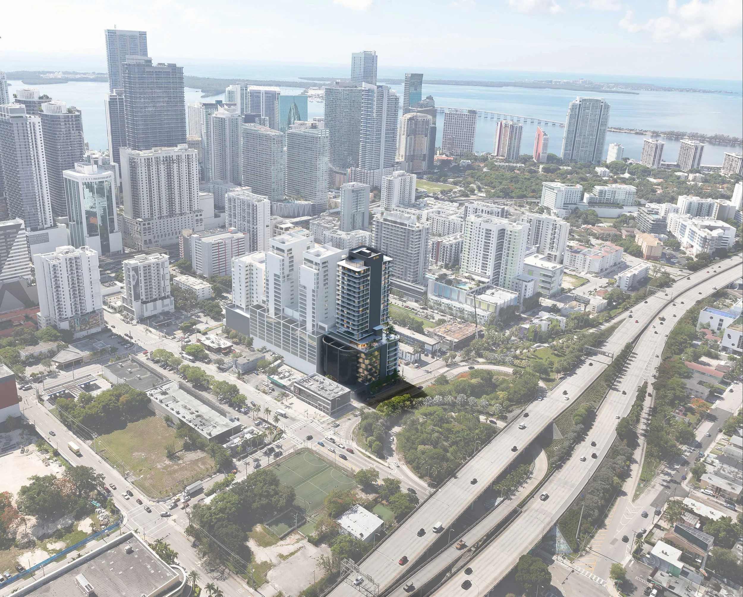 Smart Brickell Luxe Tower, a luxury modern high rise mix use building by Ginard Studio, a Palmetto Bay based architectural firm.