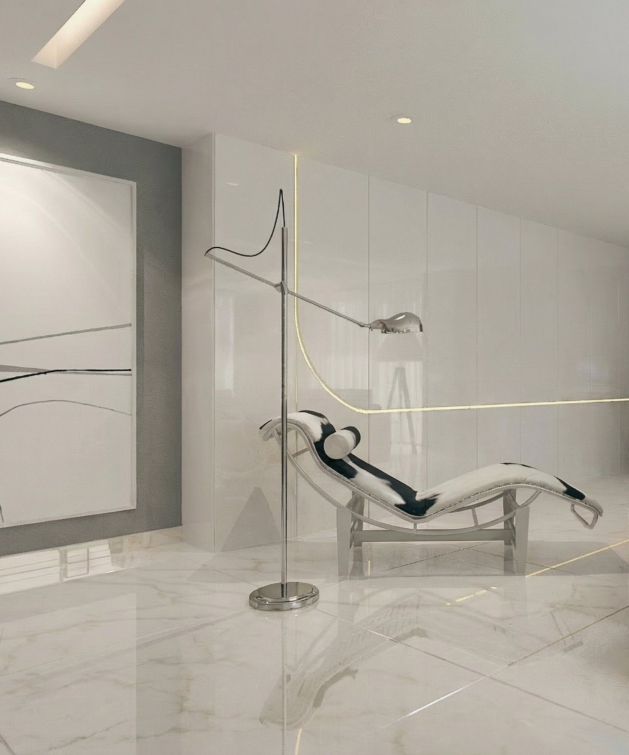 Located in Santa Fe, Mexico City, Mediterranea is a 4,000-square-foot luxury residence interior designed with a minimalist yet warm approach.