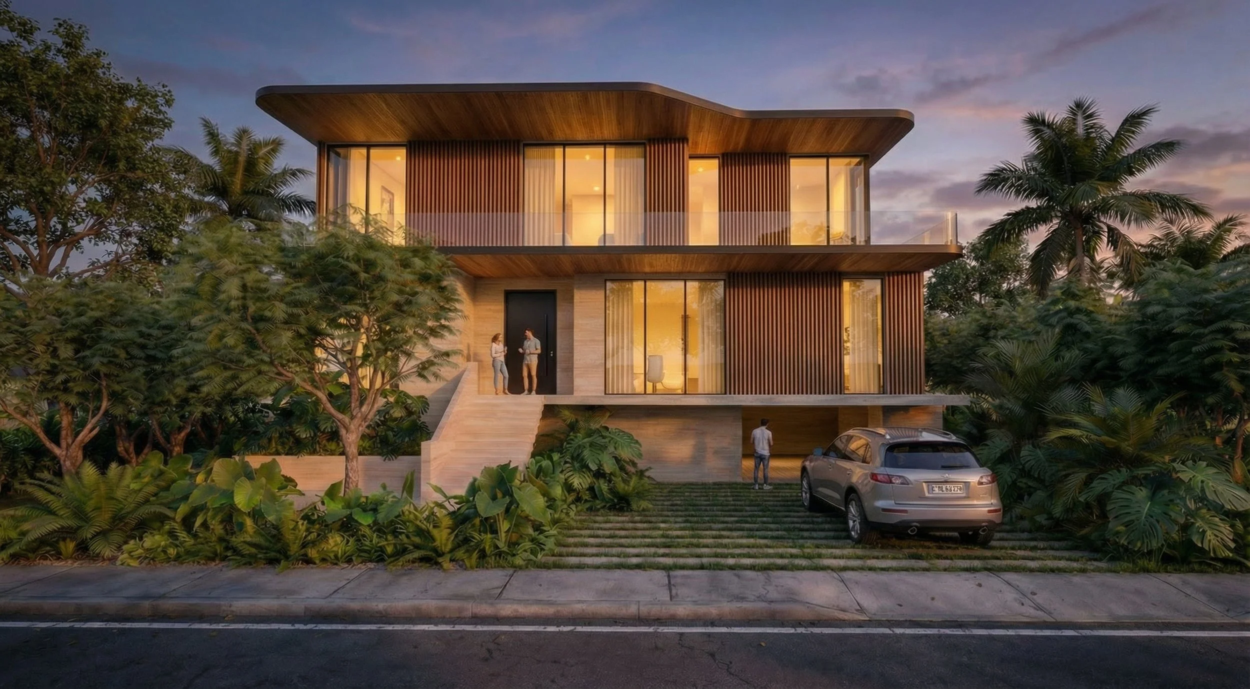 The name Villa Acquara reflects the project's strong relationship with water, while its architectural language draws inspiration from one of Italy's most recognizable design traditions: the classic speedboat