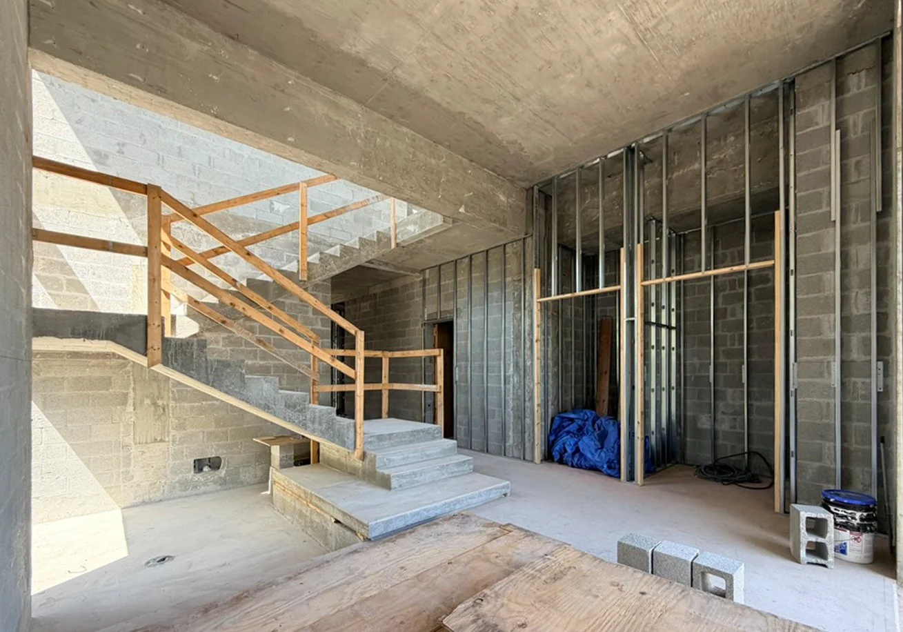 Villa Serena - August Construction Progress - Interior Stair