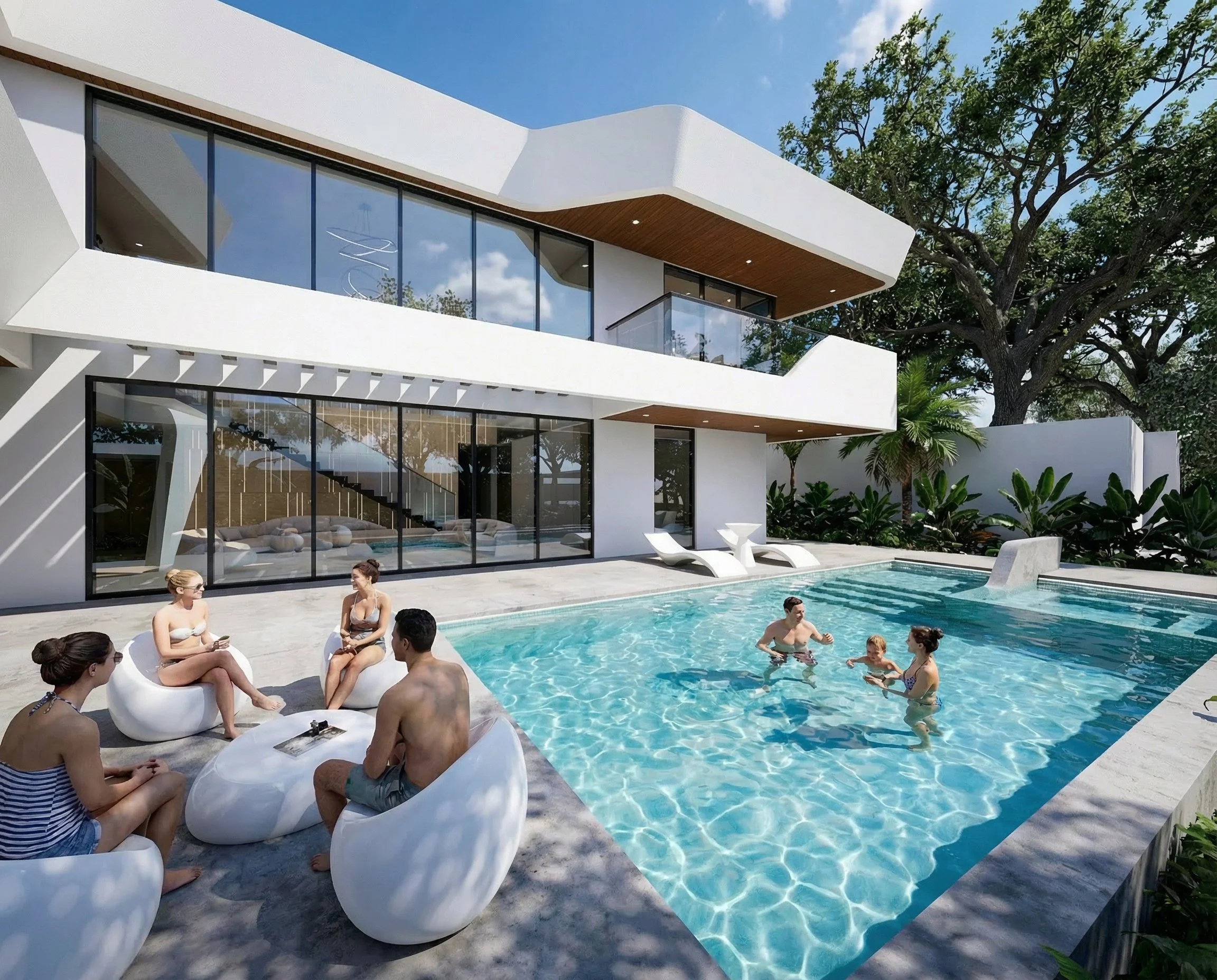 Wellness is central to the design of Wave House. The home incorporates resort-level amenities that elevate everyday living into a continuous retreat.