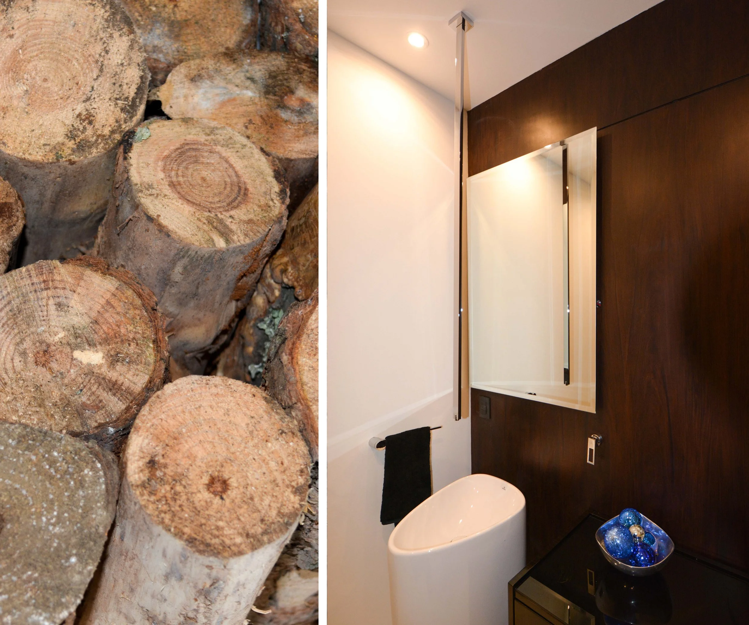 Inspired by natural elements, we designed every space to experience the luxury living, adding a unique and exceptional interior design to the guest bathroom too.