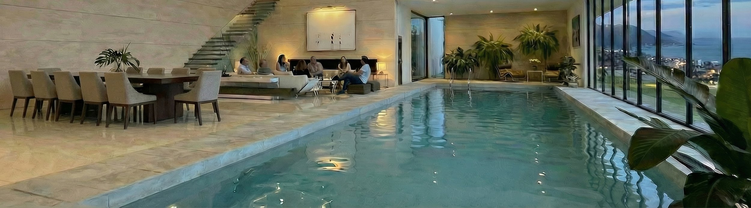 Spatial planning, material selection, and custom-built elements are carefully aligned to reflect the sophistication and expectations of the client while maintaining a calm, cohesive aesthetic.