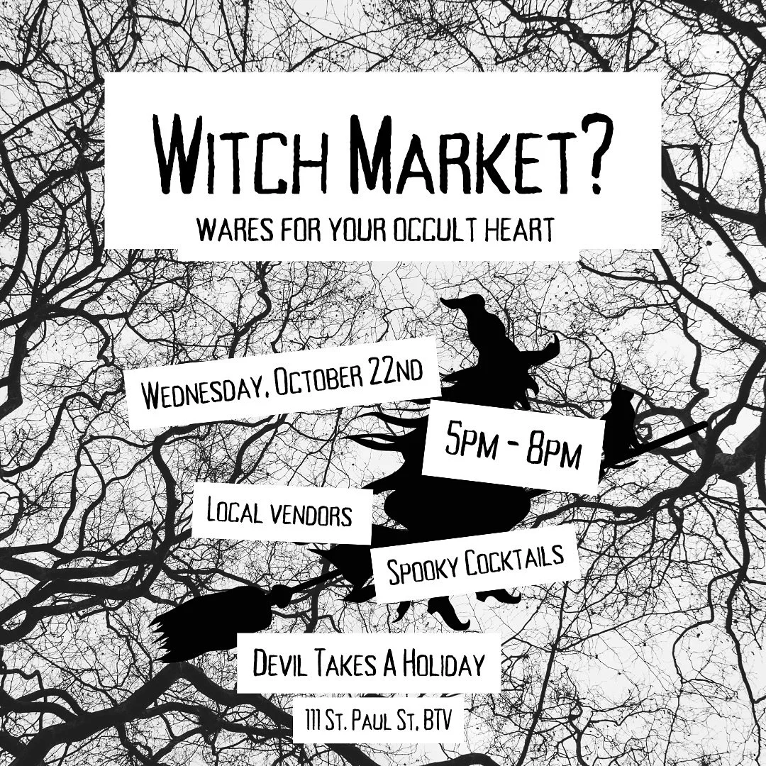 See you at the @deviltakesaholiday Witch Market?🧹
This Wednesday, 5 - 8 🧙&zwj;♀️
I&rsquo;ll be offering mini animal and spirit communication readings 🦇🔮 
There will be lots of fun witchy goods and magical wares too, come celebrate the best season