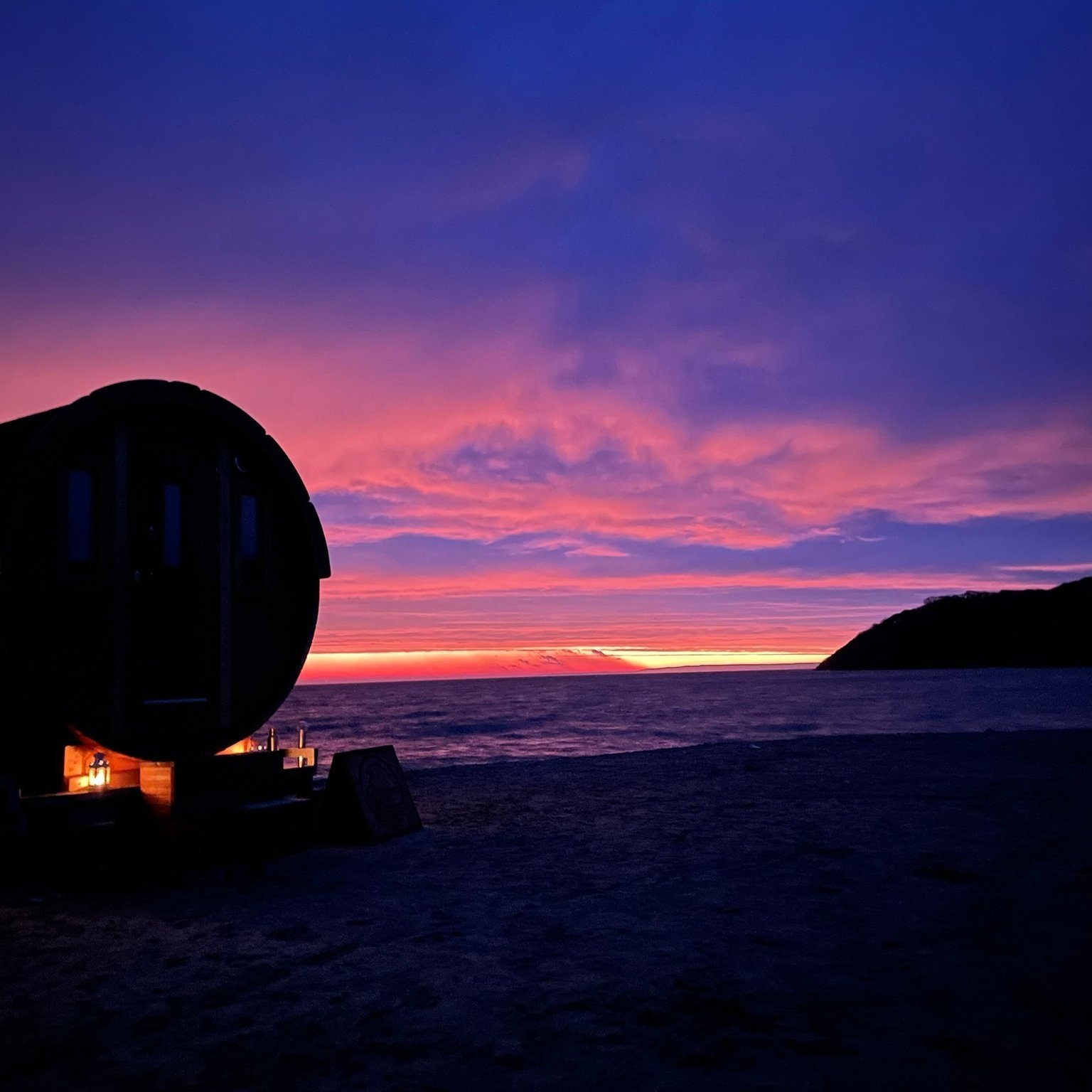 Outdoor sauna used during Fit for Living wellbeing retreats