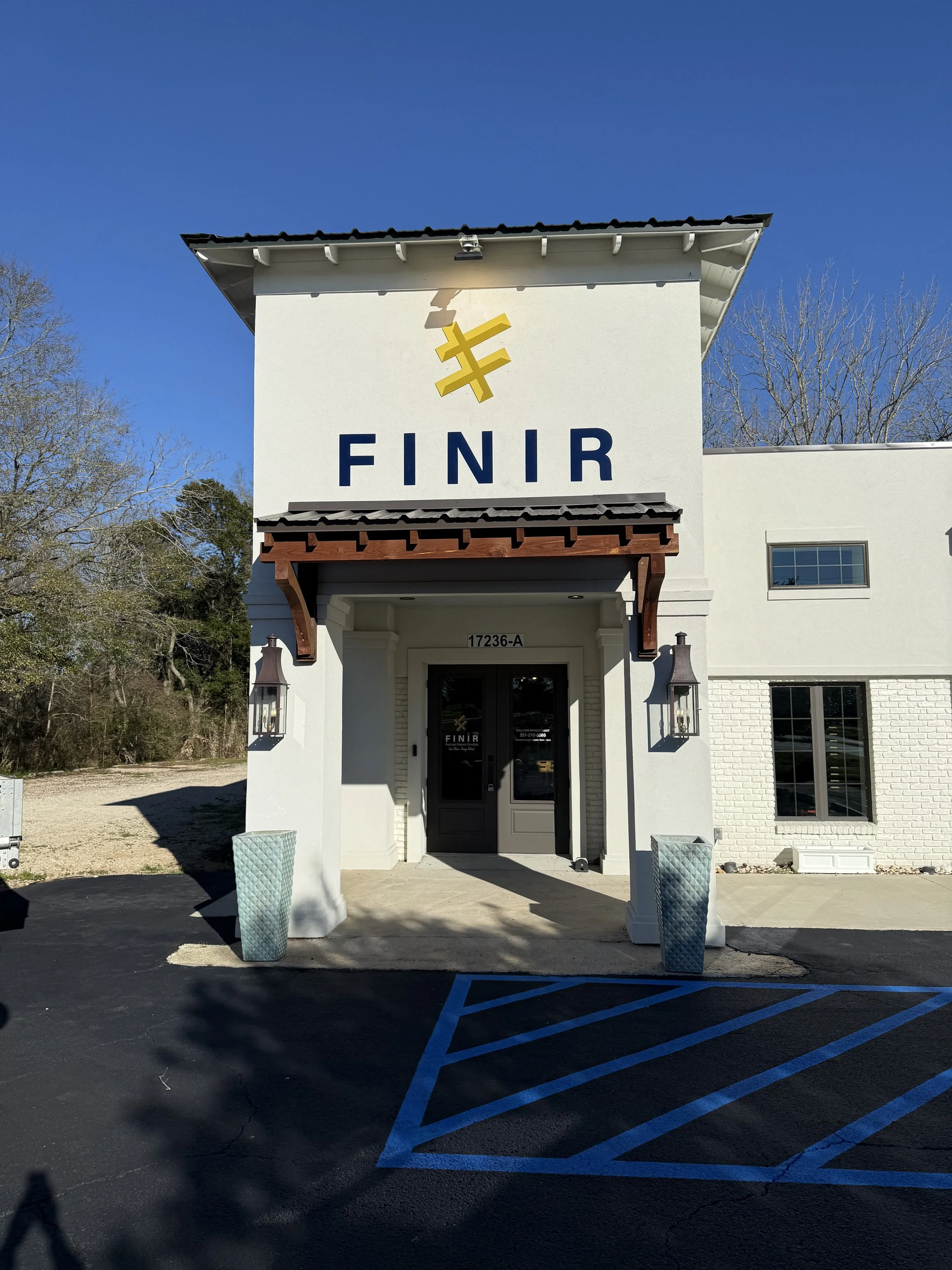 Cut Acrylic Exterior Sign Installation Mobile Alabama