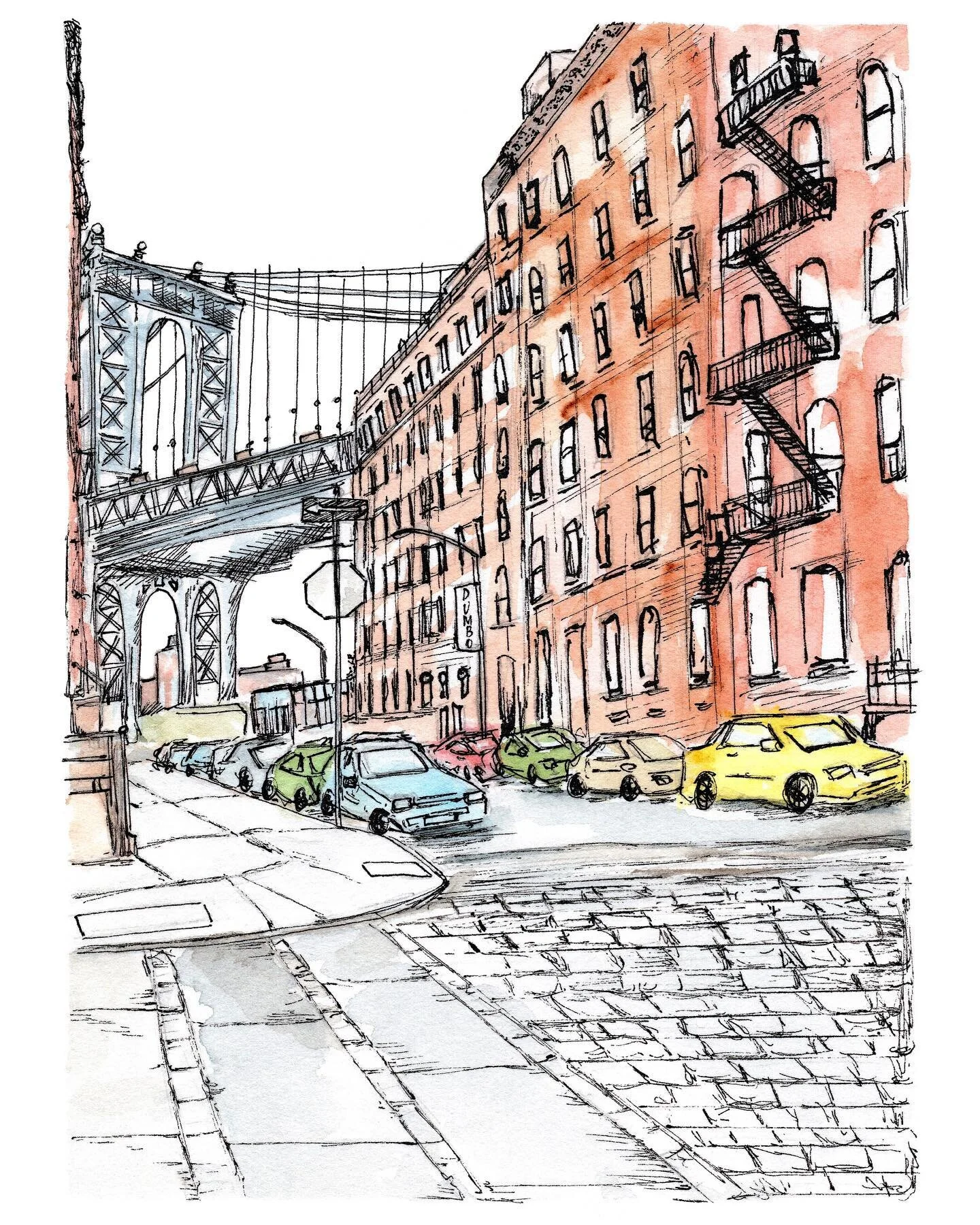 Dumbo's cobblestone streets