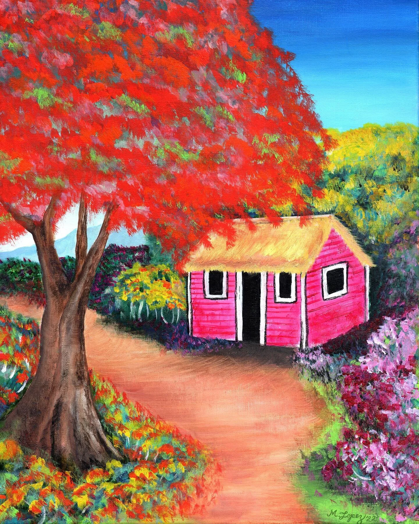 This is a painting I made for the cover of my qualifying paper called Latin American Illustration an Exploration of Influences. After spending more than a year learning about the diverse world of Latin American illustrators it seems fit to pay tribut