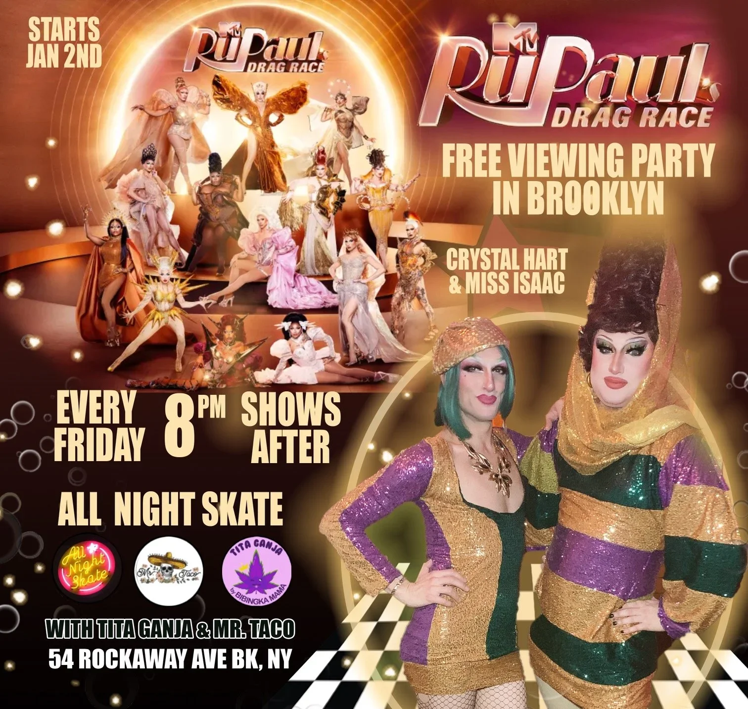 RuPaul's Drag Race Screening w/ Crystal Hart and Isaac Ms Isaac