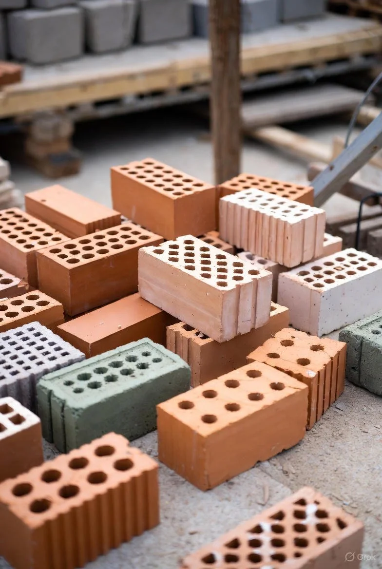 Characteristics of Fired Clay Bricks: Dark Marks and Perforations