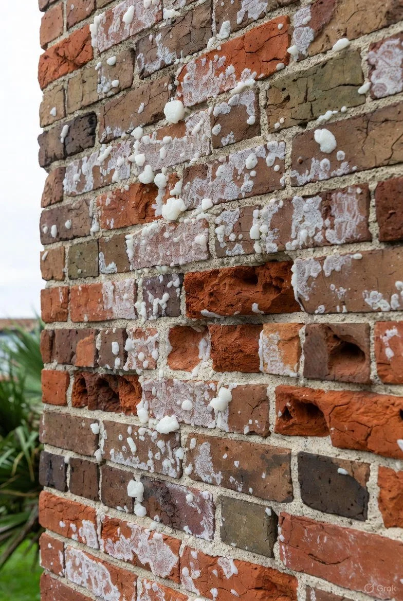 Why Does My Brick Have White Spots on It?