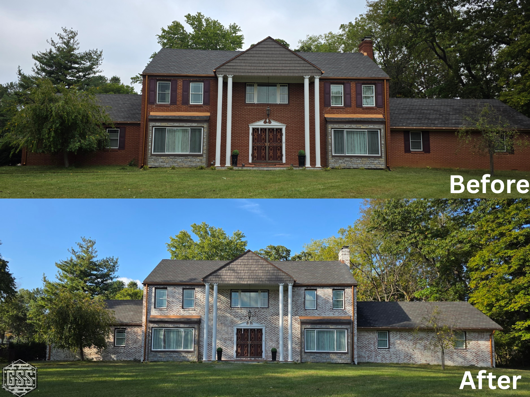 Blending Repaired Brick Sections with German Smear