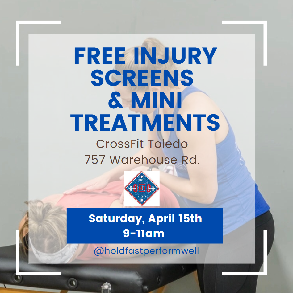 Free Injury Screens & Mini Treatments 