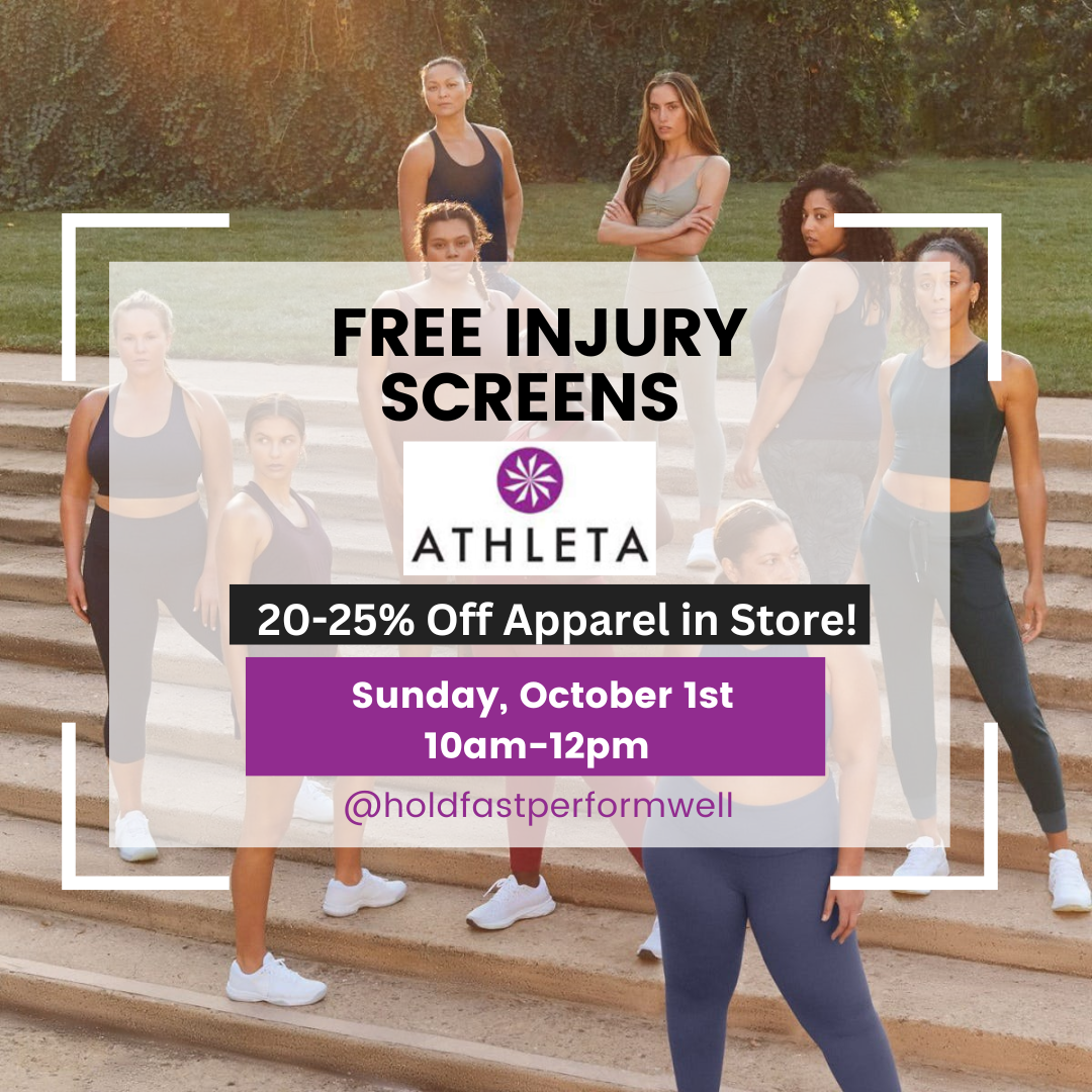 Free Injury Screens & Shopping Event!