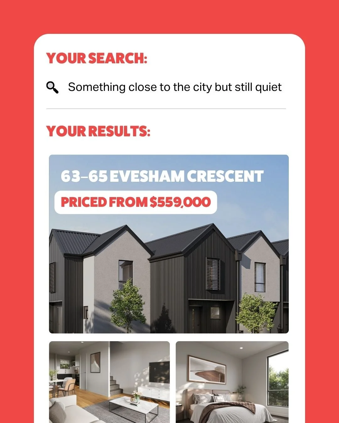 POV: You search &ldquo;close to the city but still quiet&rdquo;&hellip; and it actually exists.

A few minutes from everything that matters, tucked just far enough out to feel like you&rsquo;ve got your own space. 

63&ndash;65 Evesham Crescent. 

Th
