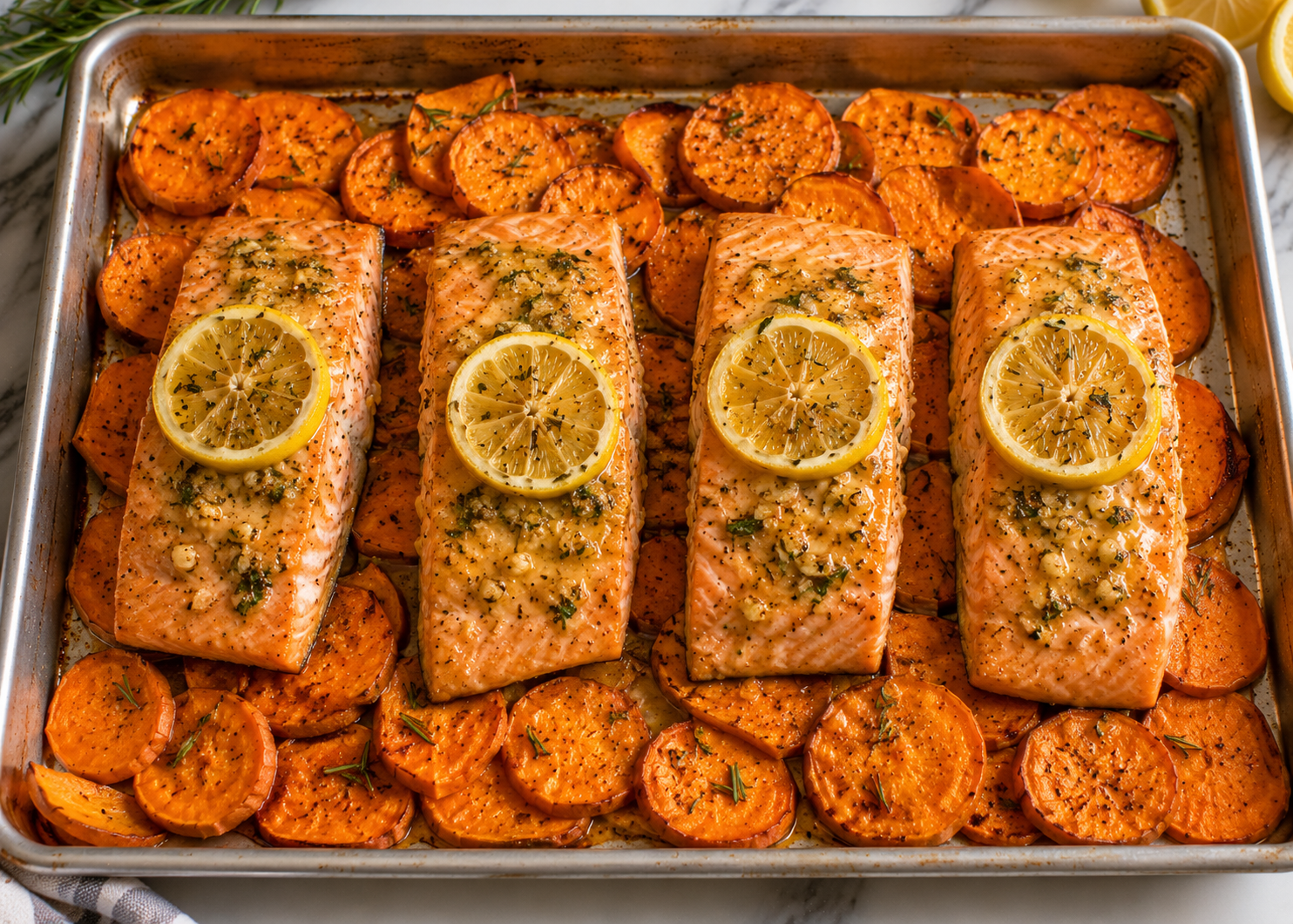 Honey Rosemary Baked Salmon