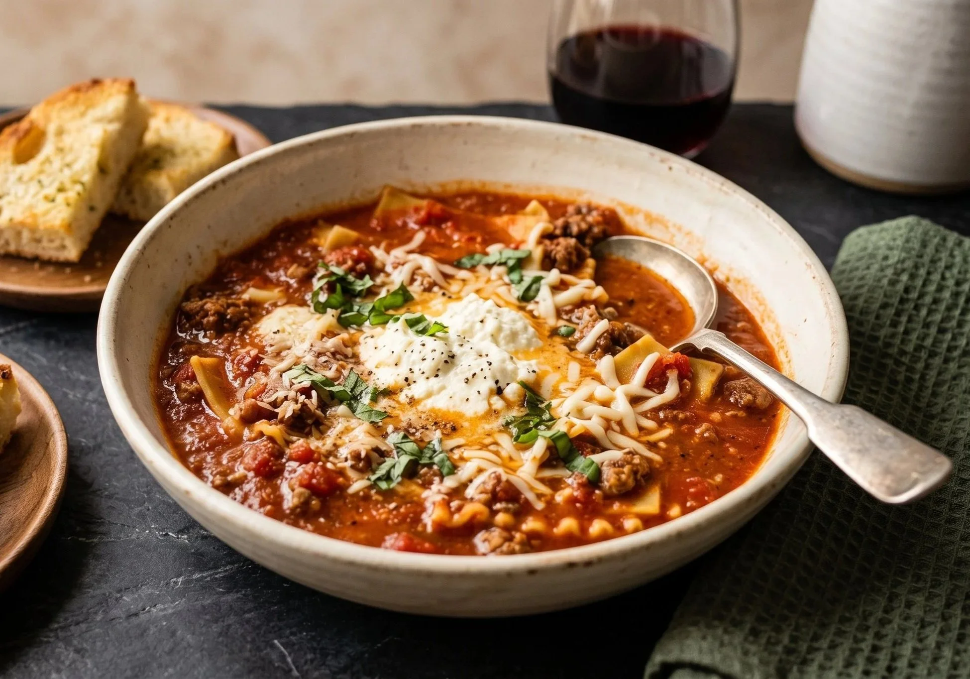 30 Minute Lasagna Soup