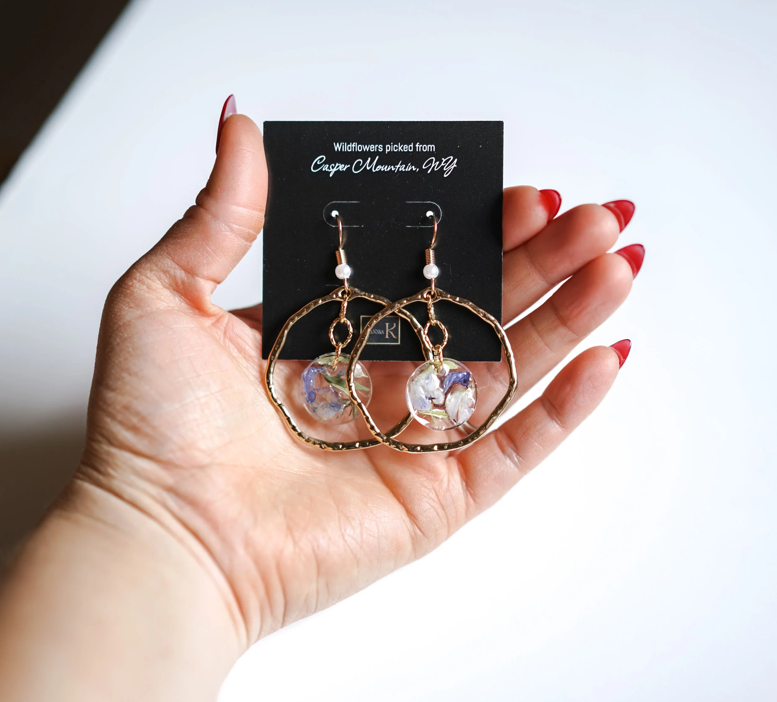 Purple Flower | Translucent Circular Dangle 2.JPG