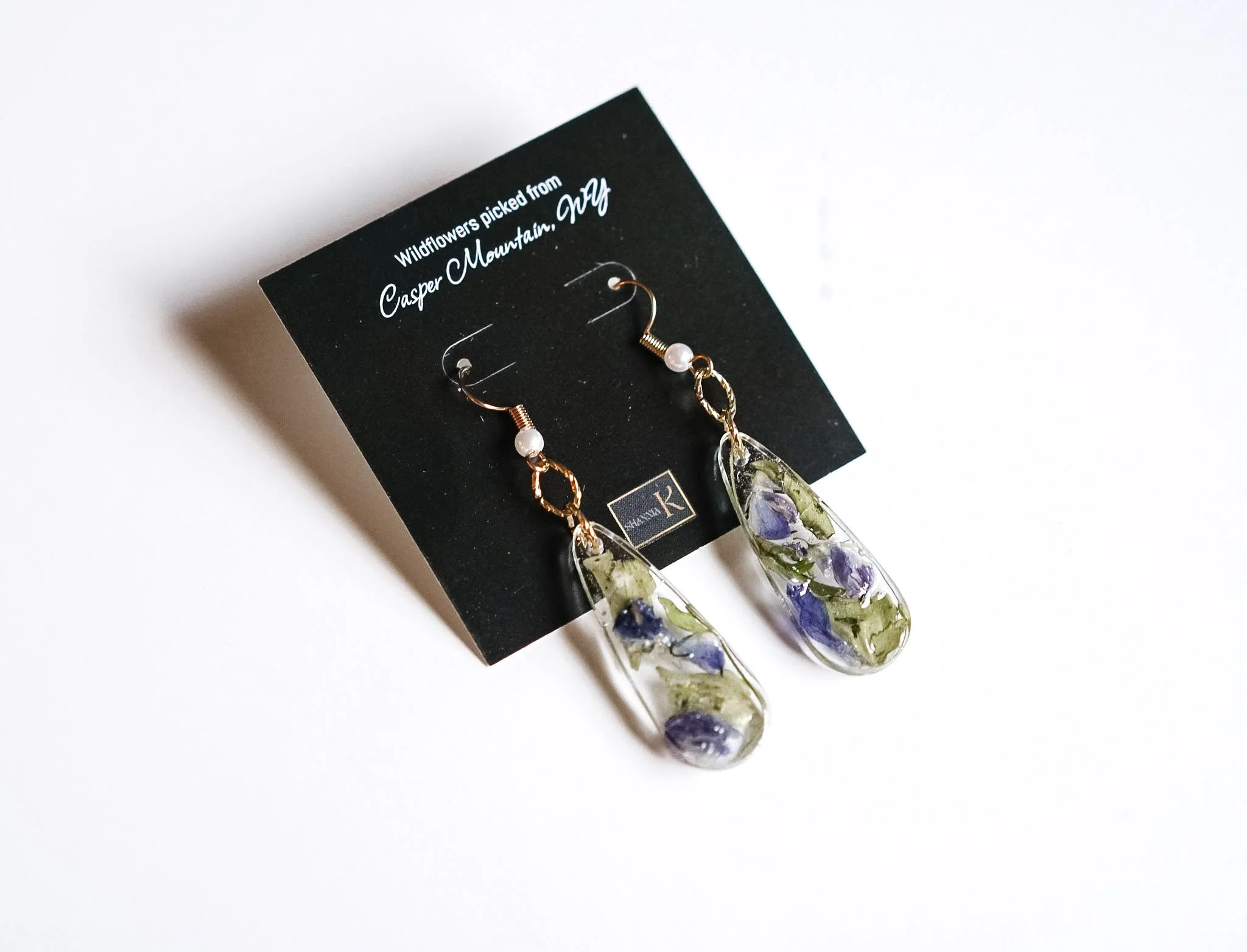 Purple Flower | Translucent Earrings