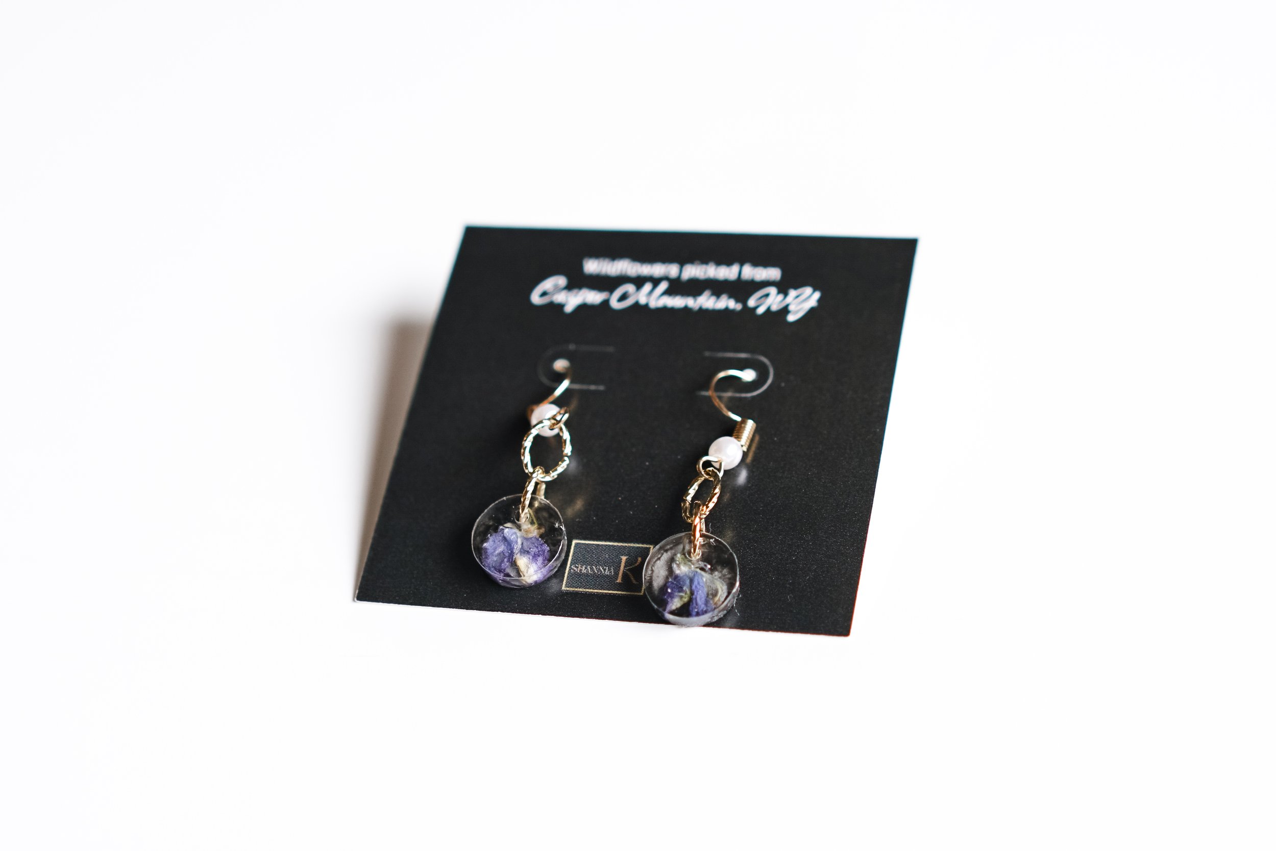 Small Purple Flower Dangle Earrings 1.JPG