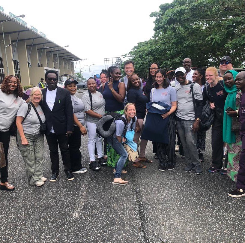 RUHS ER team partnering with @riversideoutreach @sharinghopemedicalusa in Nigeria 🇳🇬 #globalhealth #internationalmedicine #knowledgeispower #emresidency